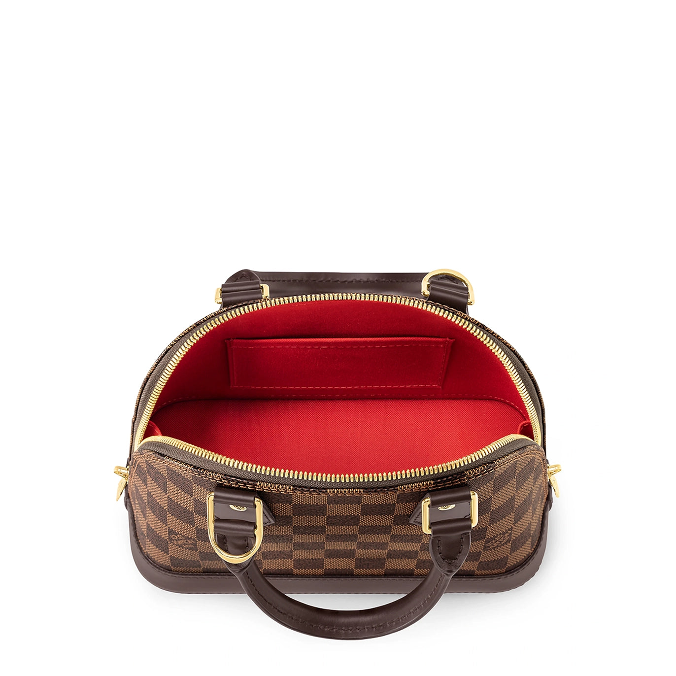 Open view of Louis Vuitton Damier Ebene Canvas Alma BB Bag 006420